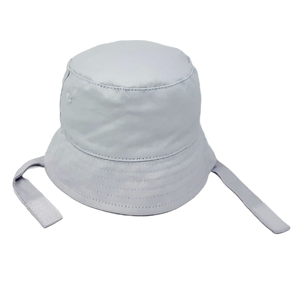 PERSONALISED BABY Bucket Hat Summer White Pink Blue Biscuit NEWBORN to 12 months