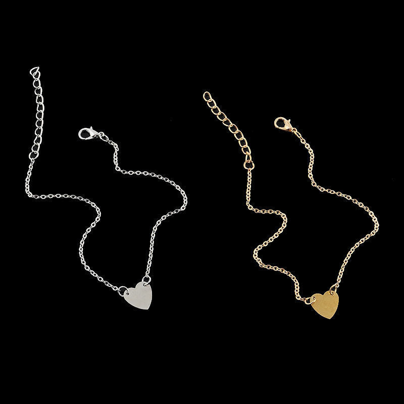 SEXY HEART ANKLET LADIES GIRL Fashion Ankle Bracelet Foot Jewelry Chain Beach UK