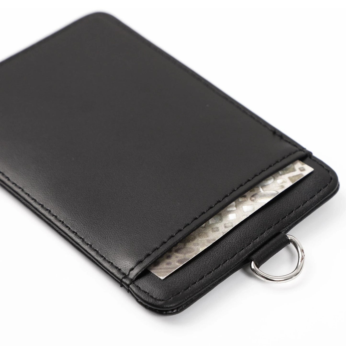 Black Faux Leather Badge Id Card Holder Name Luggage Bag Suitcase Travel Tags Uk