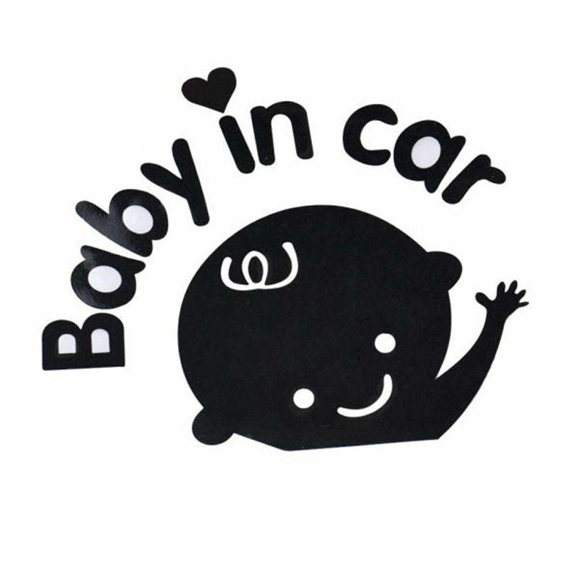 Little Dude Baby On Board Child Window Bumper Car Sign Decal BLACK Sticker UK