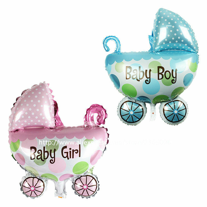 Baby Shower New Baby Girl Baby Boy Balloon Pram Christening Helium Foil Balloon