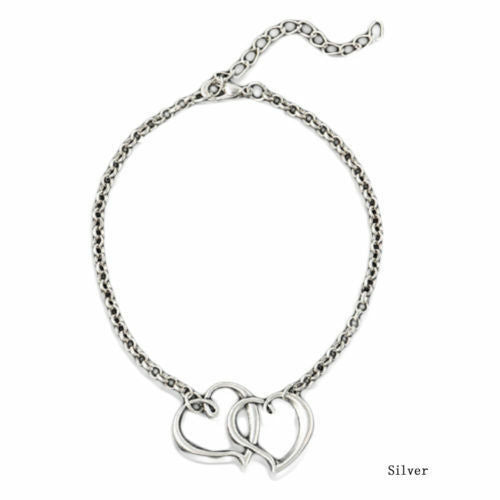 SILVER DOUBLE HEART ANKLET SUMMER Ankle Bracelet Sandal Foot Jewellery BEACH