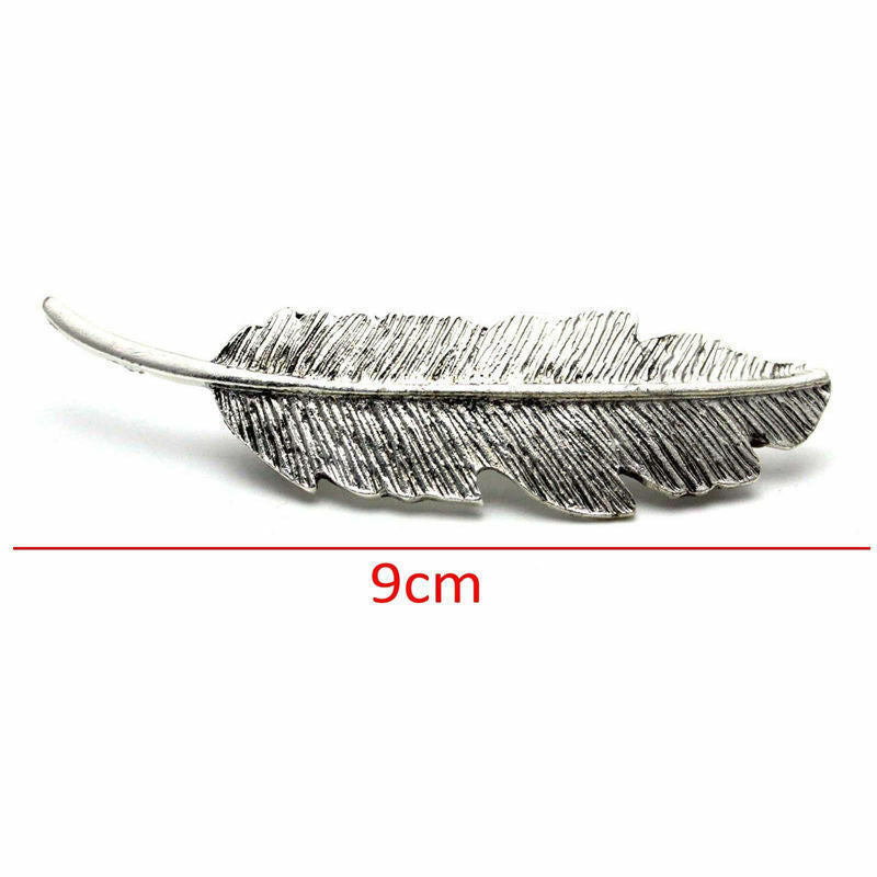 Feather Leaf Hair Clip Vintage Bridal Leaves Pin Hippy shabby chic Wedding uk