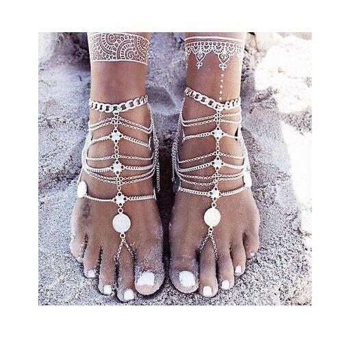 BEAUTIFUL COIN BAREFOOT ANKLET CHARM beach Summer sexy Ankle Bracelet Women