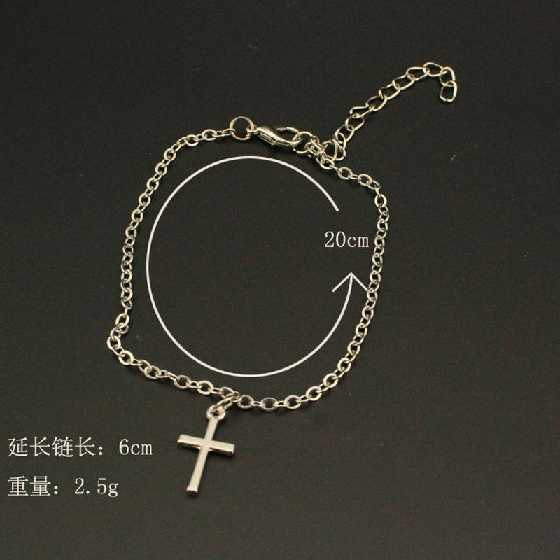 CROSS Silver Gold Ankle Bracelet Anklet SUMMER Foot Jewelry Jewellery Chain Beac