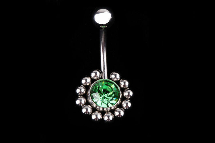 Belly Button Ring Bars Balls Body Piercing Crystal Rhinestone Reverse Navel Bar