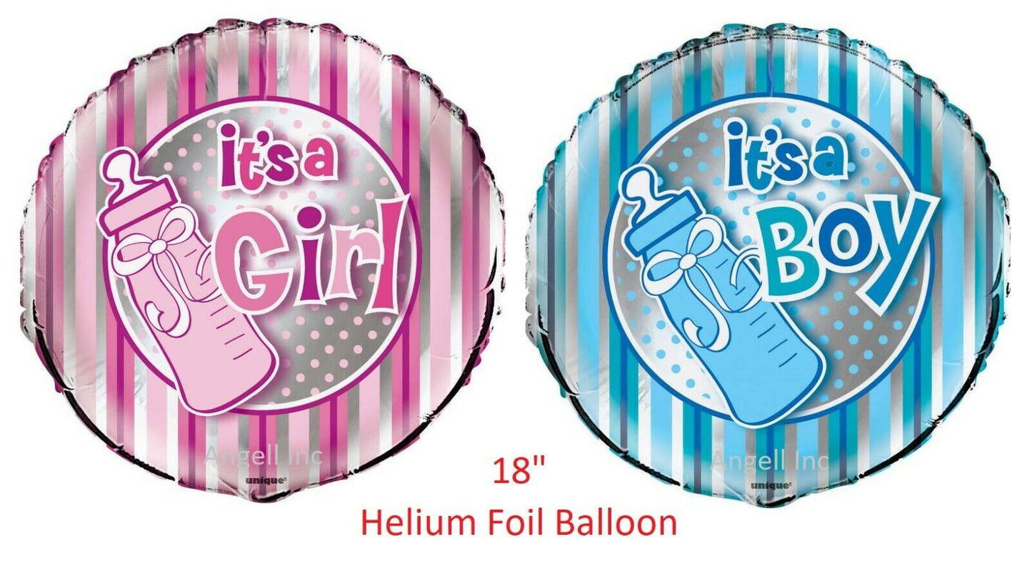 Baby Shower It's A Boy Girl Bunting Banner balloons Party Garland Christening