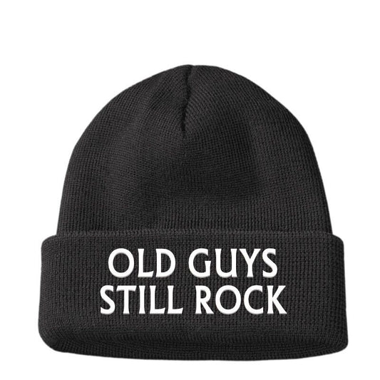 Gift For Him Dad men's OLD GUYS Still ROCK Grandad Beanie Hat 50th 60th Birthday
