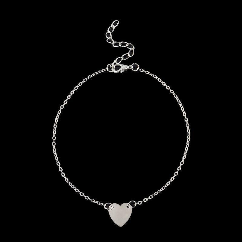 SEXY HEART ANKLET LADIES GIRL Fashion Ankle Bracelet Foot Jewelry Chain Beach UK