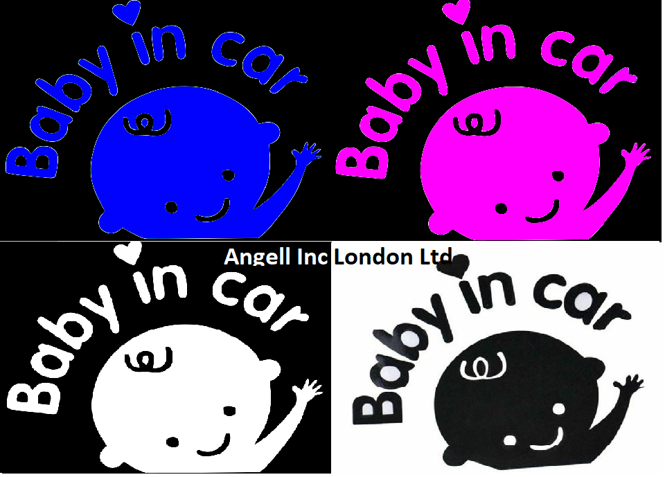 BABY IN CAR sticker newborn baby boy girl gift car window baby on board sticker