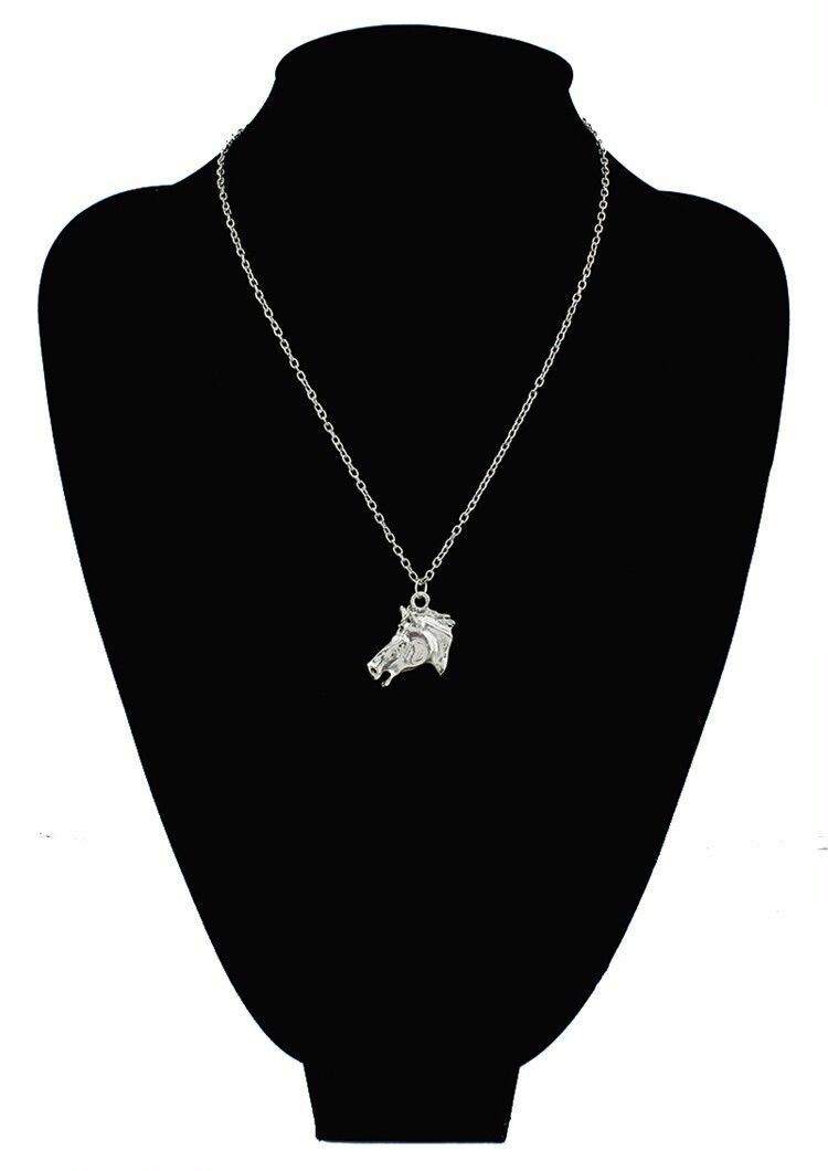 Beautiful HORSE HEAD Pendant Necklace Chain Kids Girls Jewellery Party Gifts UK