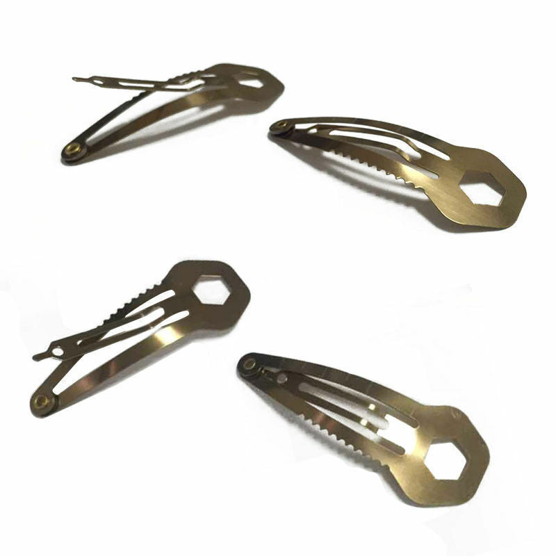 Womans HAIR CLIP 8in1 Multi Tool Hiking Camping Gadget Survival Stocking EDC UK