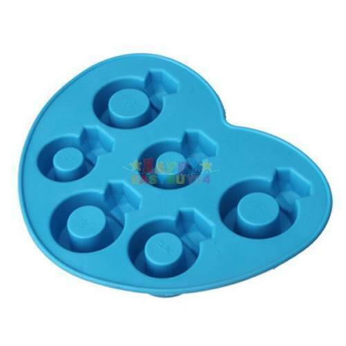 Wedding Diamond Ring Ice Cube Tray Chocolate Fondant Silicone Cake Mold Mould UK