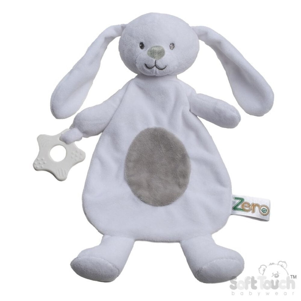 Personalised Baby Teether Comforter Blanket Bunny Baby Teething gift for Babies