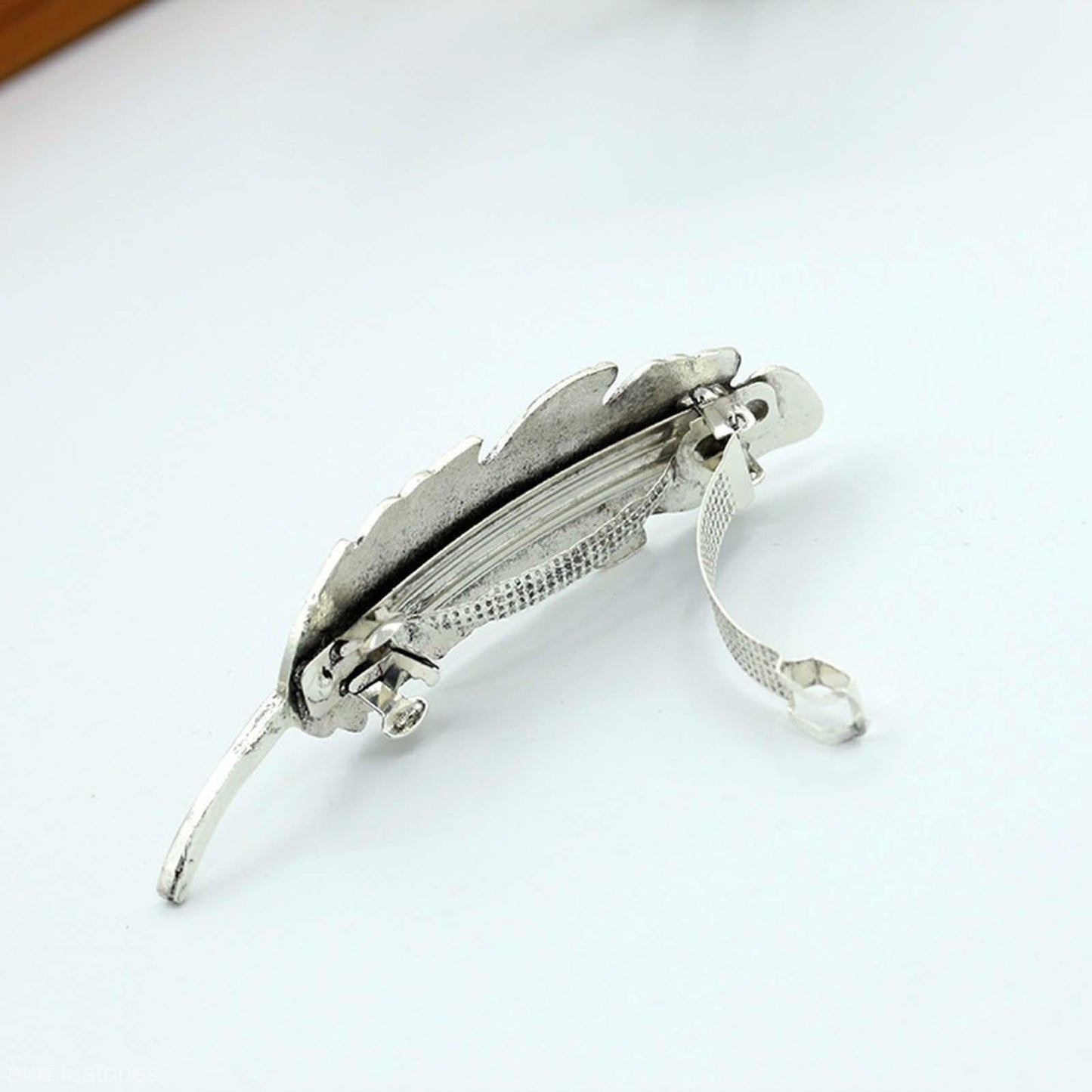Feather Leaf Hair Clip Vintage Bridal Leaves Pin Hippy shabby chic Wedding uk