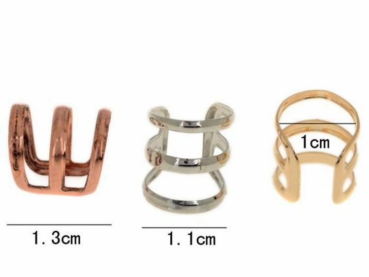 TRIPLE HELIX Womens Ear Cuff Earrings Wrap Fashion Clip On Cuffs Fake Stud UK