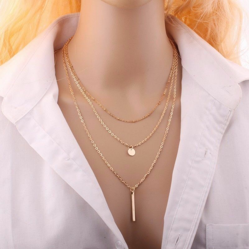 MULTI CHAIN LAYER NECKLACE BIKINI SUMMER Crossover Belly Waist Body Chain UK