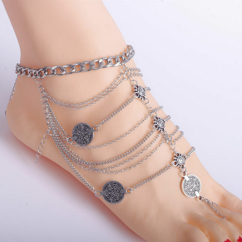 BEAUTIFUL COIN BAREFOOT ANKLET CHARM beach Summer sexy Ankle Bracelet Women