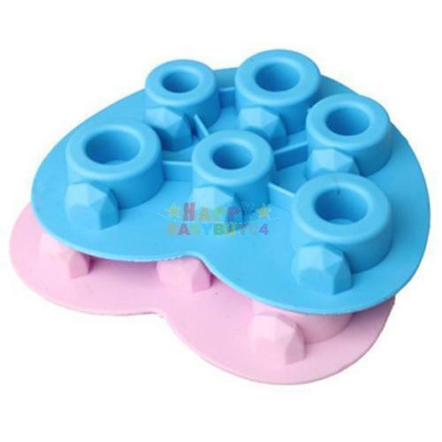 Wedding Diamond Ring Ice Cube Tray Chocolate Fondant Silicone Cake Mold Mould UK