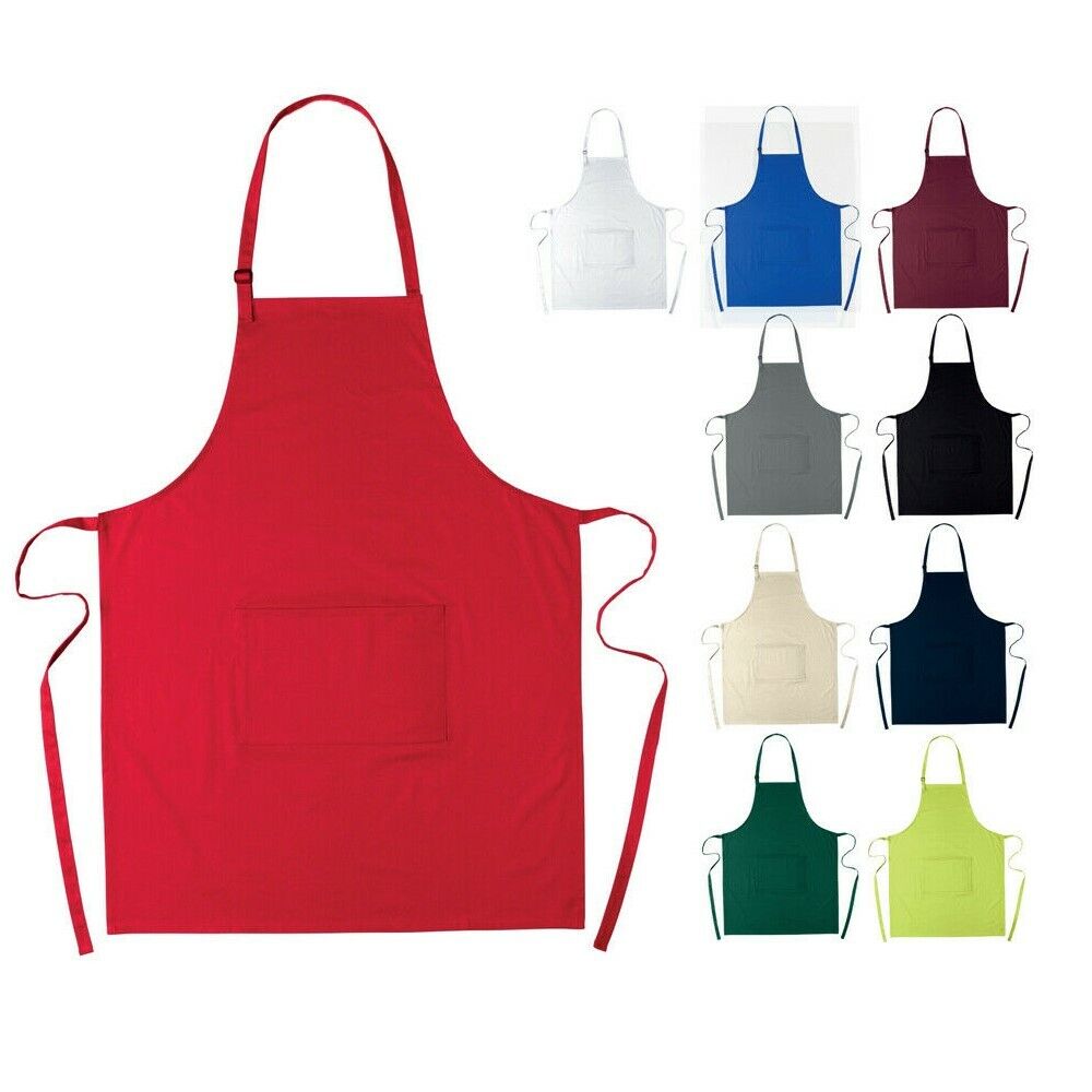 Personalised Custom Embroidered Apron with POCKET BBQ Chef Cooking Baking GIFT