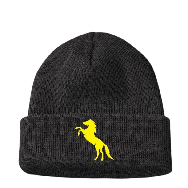 Personalised Gifts for Him Her Birthday Present Dad Mum Horse Woolly Beanie Hat