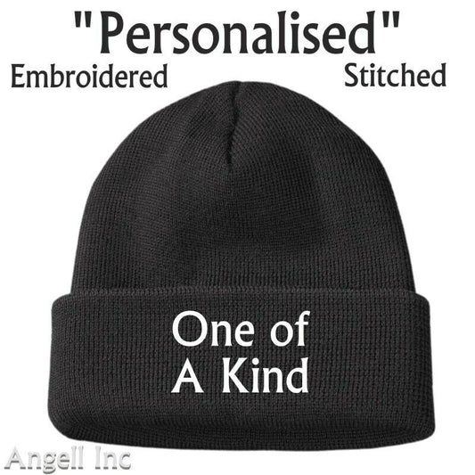 ONE OF A KIND Beanie Hat GIFT BIRTHDAY WOMENS MENS FUNNY Personalised WORK GYM