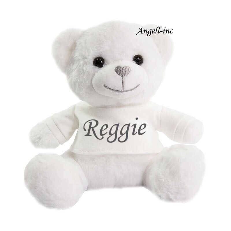 Personalised 25cm Plush Teddy Bear Baby Boy Girl First Christmas Birth Gift UK