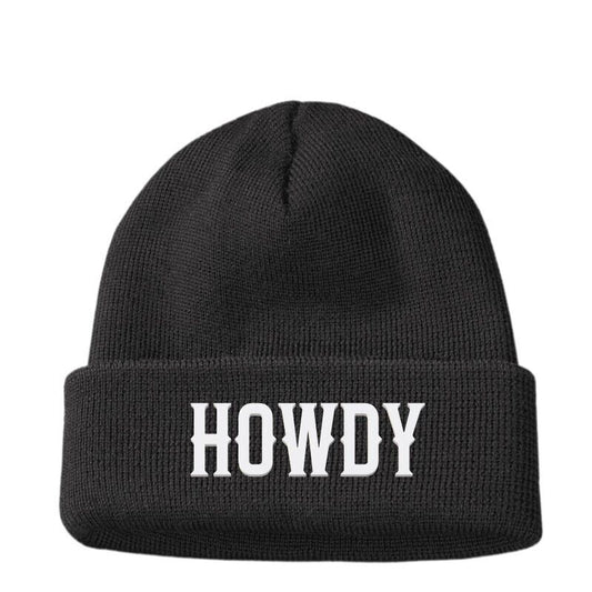 Gifts for Her Him HOWDY Beanie Hat Men's Women's Dad Mum Birthday Present Cowboy