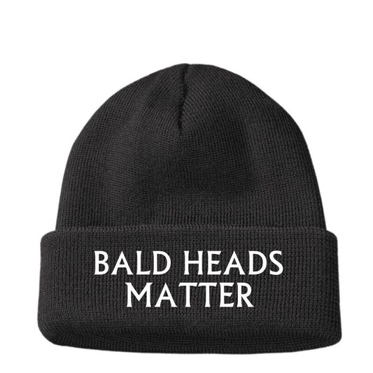 Gifts For Dad men's BALD HEADS MATTER Baldy Funny Beanie Hat Best Joke Birthday