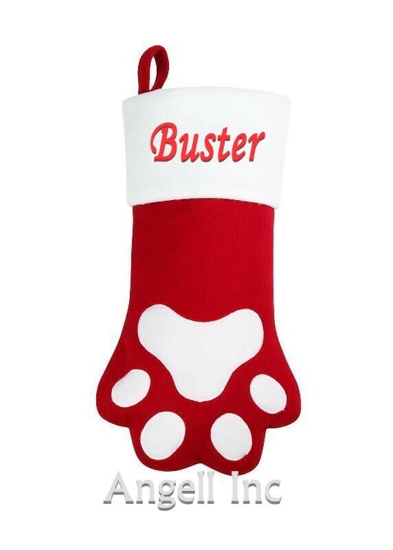 Personalised Christmas Stocking Xmas Embroidered Stocking Sack Santa Reindeer UK