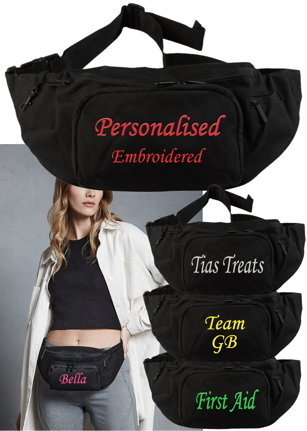 Personalised Birthday Gifts Her Him Friend Men Grandad Mum Dad BUM BAG Present