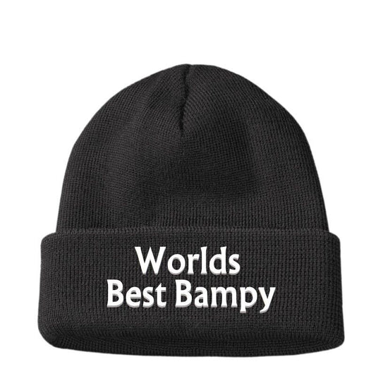 Worlds Best Bampy Beanie Hat Grandad Birthday Dads Fathers Day Present Gifts