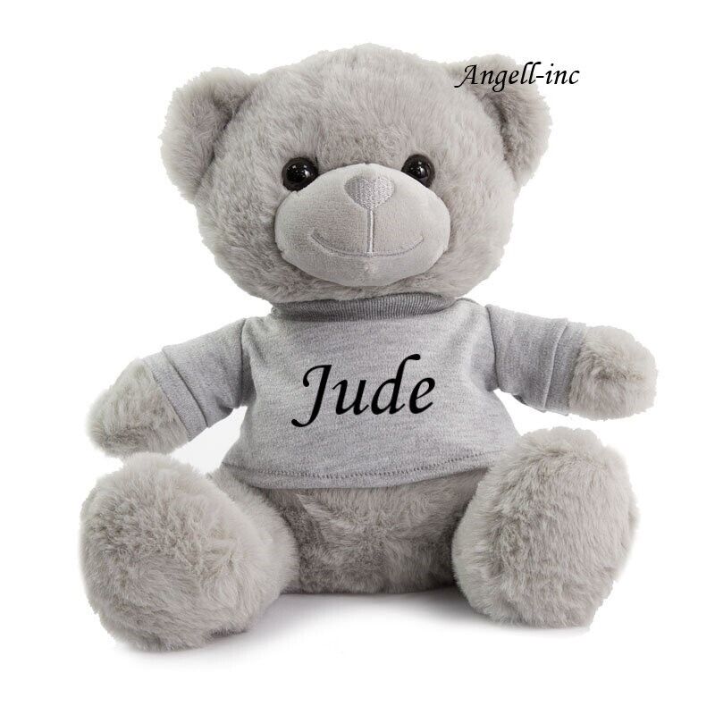 Personalised 25cm Plush Teddy Bear Baby Boy Girl First Christmas Birth Gift UK