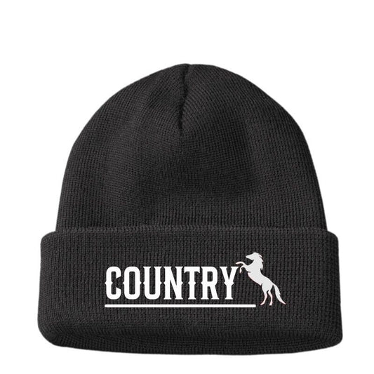 Country Western Cowboy Hat HORSE Logo Beanie Men's Women's Gifts Music Her Him