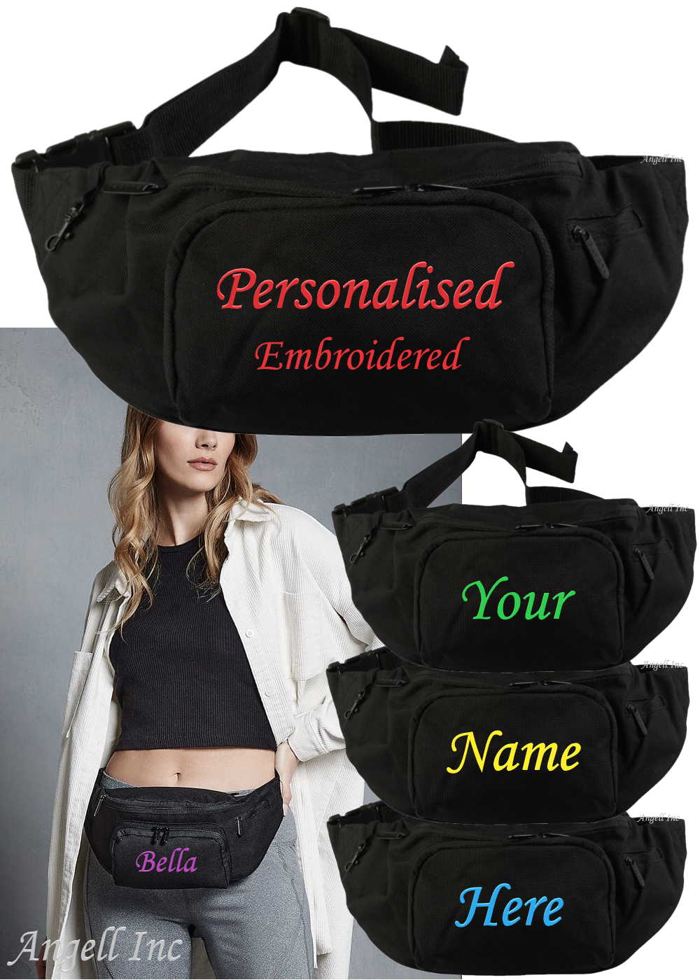 Personalised Birthday Gifts Her Him Friend Men Grandad Mum Dad BUM BAG Present