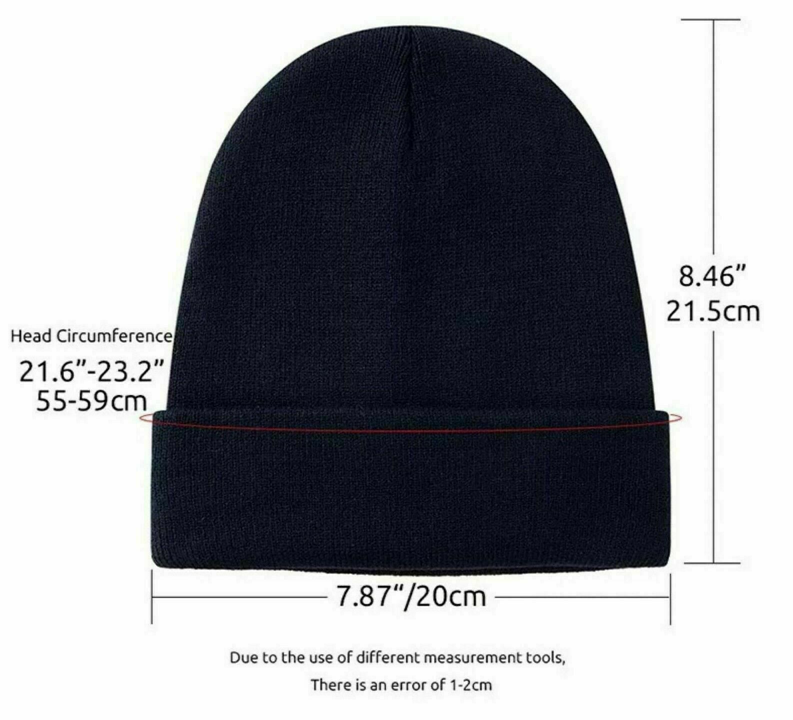 Mens Ladies Beanie Hat Knitted Woolly Slouch WORK GYM Cap Plain Black Thermal