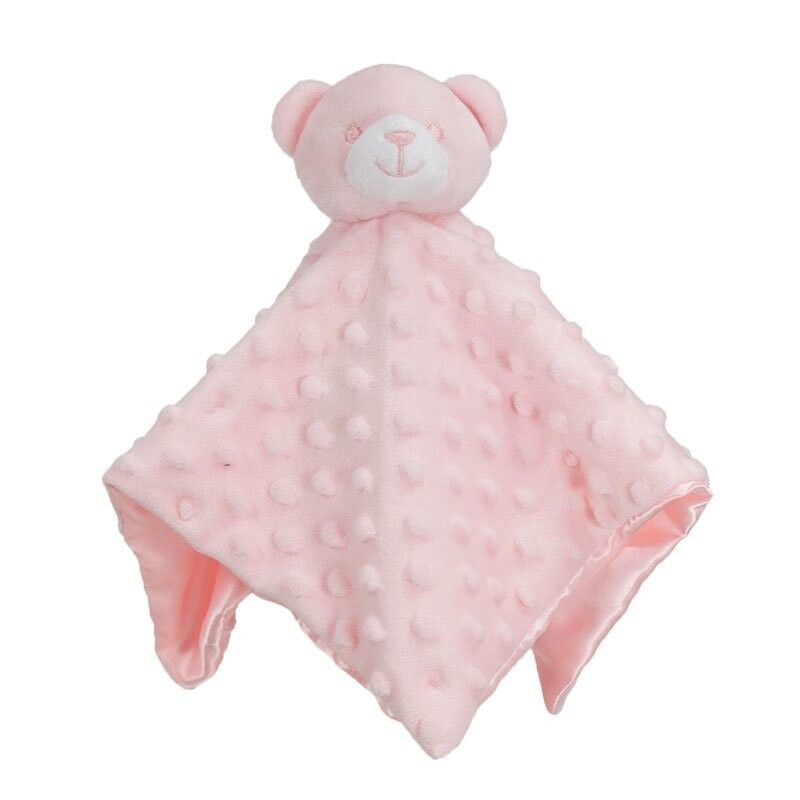 Personalised Name Baby Comforter Heart Blanket Security Teddy Bear gift Babies