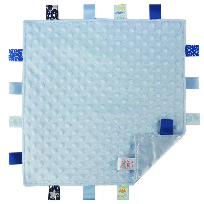 Personalised Pet Name Dog Blanket Puppy Scent comforter Taggy Toy Bed Training