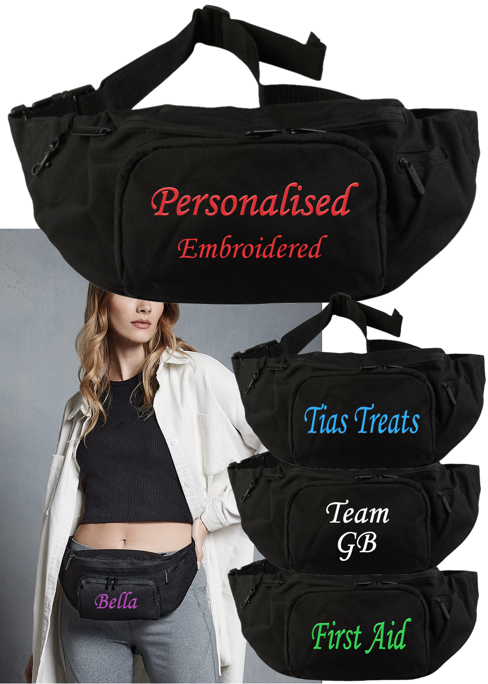 Personalised Birthday Gifts Her Him Friend Men Grandad Mum Dad BUM BAG Present