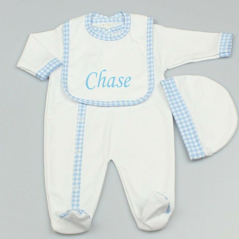 Personalised Baby Grow Sleepsuit Embroidered Baby Boy Girl Custom Newborn Gift