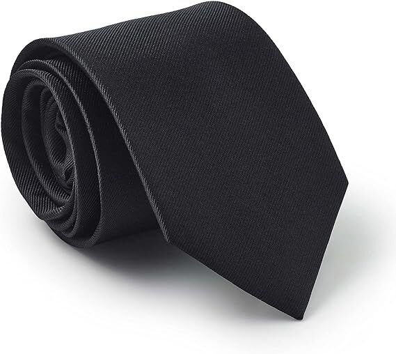 PERSONALISED Initials Smart Business Tie Gift Present Birthday Dad Black Clip on