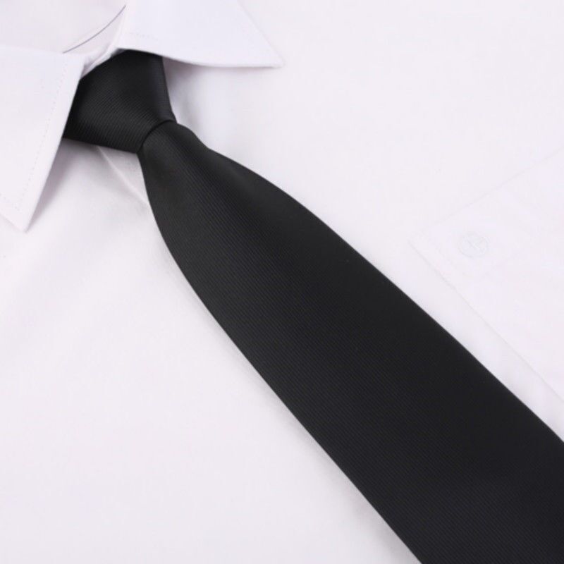 PERSONALISED Initials Smart Business Tie Gift Present Birthday Dad Black Clip on