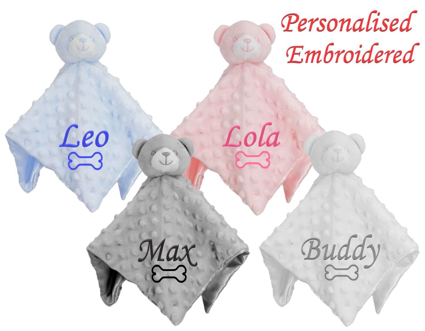 Personalised Pet Name Dog Puppy Scent Comfort Blanket comforter Bed Training Toy
