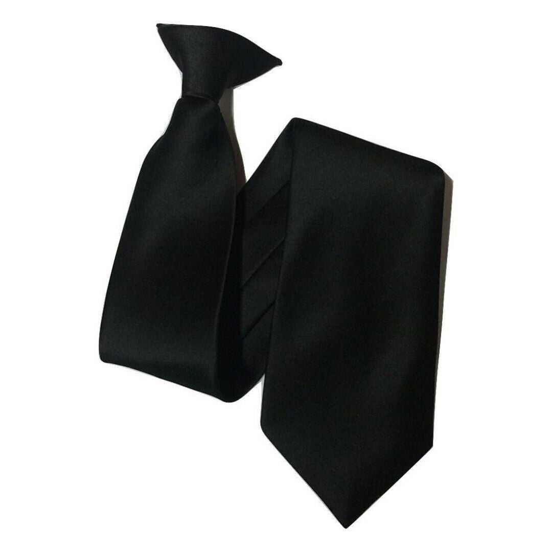PERSONALISED Initials Smart Business Tie Gift Present Birthday Dad Black Clip on