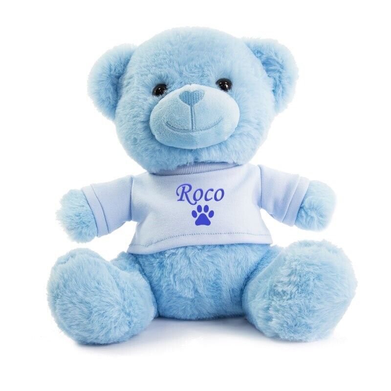 Personalised Name Pet Dog Paw Teddy Bear Puppy Scent Comfort Toy Comforter Cat