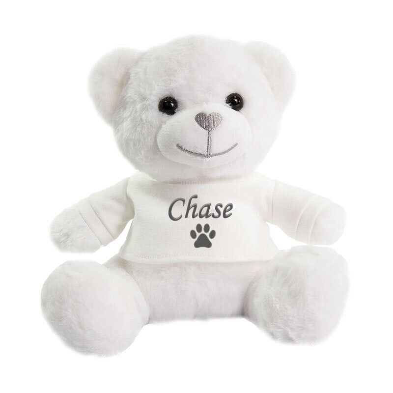 Personalised Name Pet Dog Paw Teddy Bear Puppy Scent Comfort Toy Comforter Cat