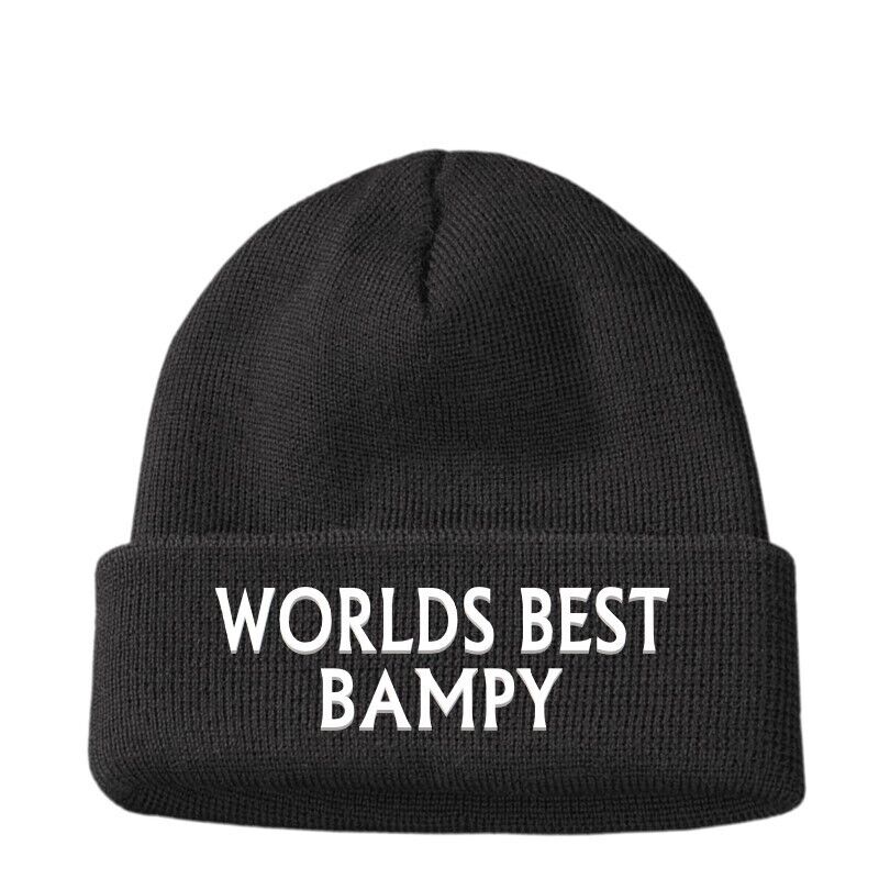 Worlds Best Bampy Beanie Hat Grandad Birthday Dads Fathers Day Present Gifts