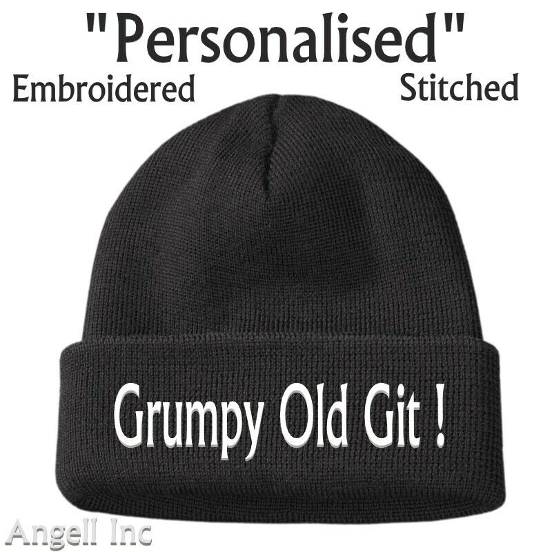 Gifts For Him Dad men's GRUMPY OLD GIT Grandad Beanie Hat 50th 60th Birthday