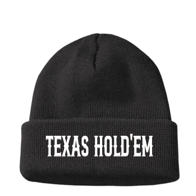 Country Western Cowboy Hat TEXAS HOLD'EM Beanie Men Women's Gifts Poker Her Him