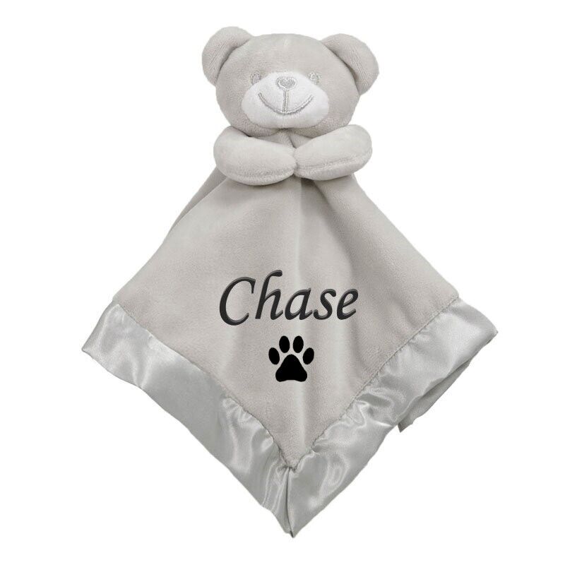 PERSONALISED Pet Name Dog Paw TAGGY COMFORTER BLANKET Cat Bed Puppy Scent Toy